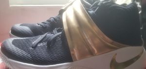 kyrie 2 nikeid black gold sz 9 like new